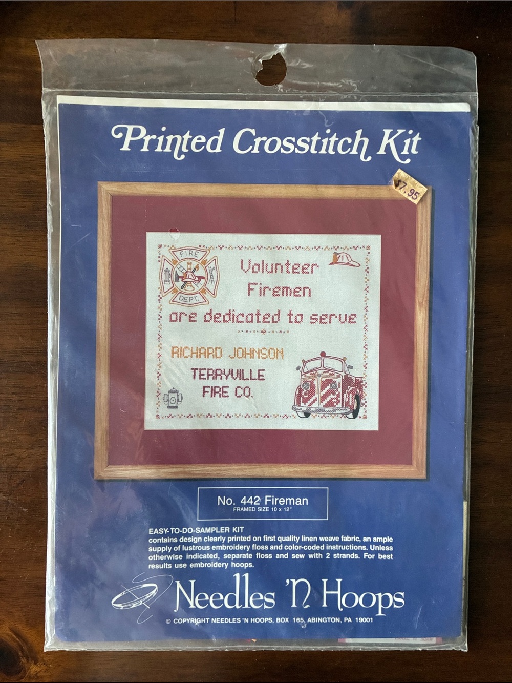 Printed Cross-stitch Kit - No. 442 Fireman (Volunteer Firemen)